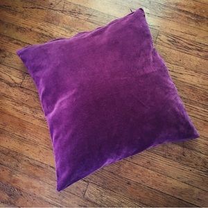 Pair of purple velvet pillow cases 20x20-sold